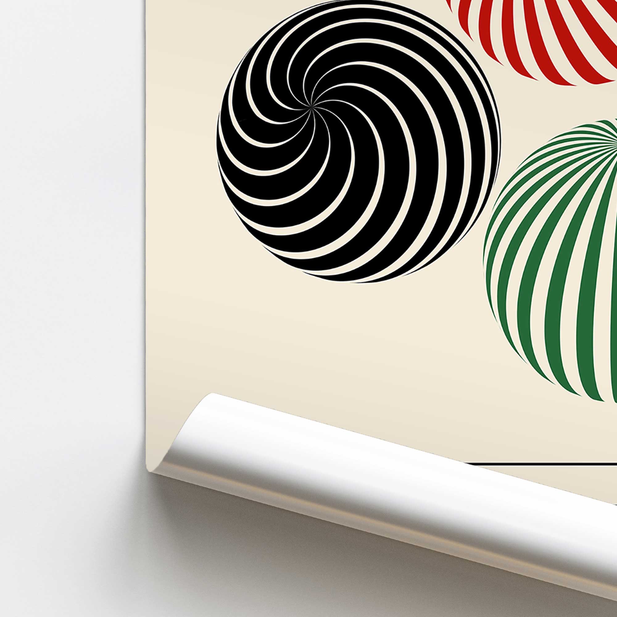 Bauhaus Geometric Spheres Print Wall Art - Modern Abstract Canvas Painting for Living Room, Bedroom & Office Decor - Unique Home Decor Gift Idea