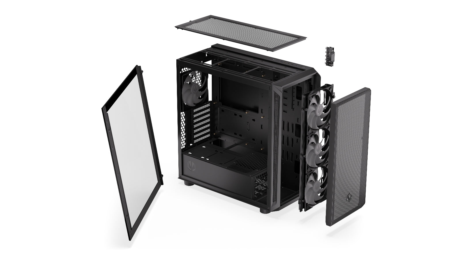 Endorfy Arx 700 ARGB ATX Mid Tower PC Gaming Case - High Airflow Tempered Glass Design with RGB Lighting (EY2A013) for Gaming Setup & Workstation Builds