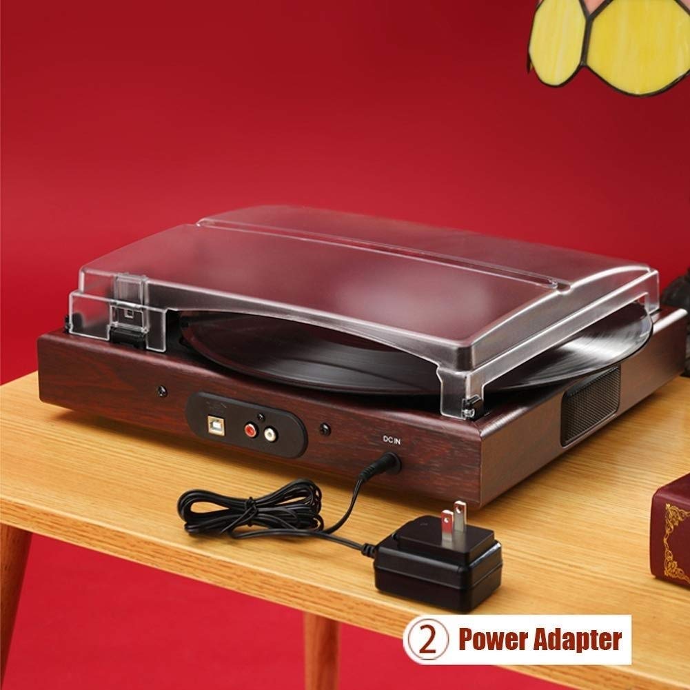 ASDNN Wireless Portable Hi-Fi Turntable with Built-In Stereo Speakers - 3-Speed LP Record Player for Home & Vinyl Enthusiasts | Perfect for Living Room Decor, Retro Music Lovers & Gift Giving