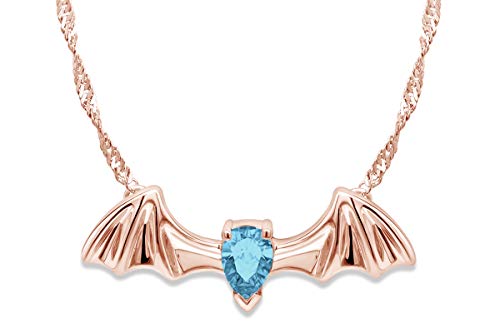 Rose Gold Over : Simulated Aquamarine