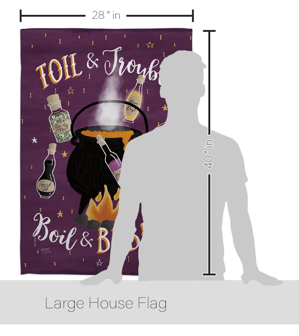 Breeze Decor Halloween Flag 28x40in - Fall Vertical House Decor for Outdoor