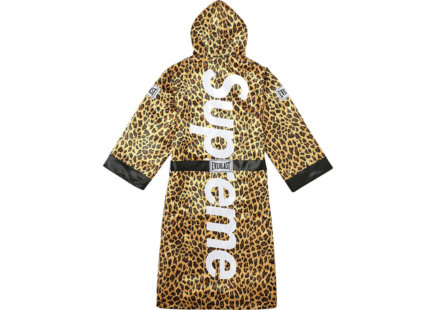 Supreme Everlast Satin Hooded Boxing Robe - Leopard Print Training Jacket for Men & Women | Perfect for Boxing Gyms, Fight Nights & Champion Style