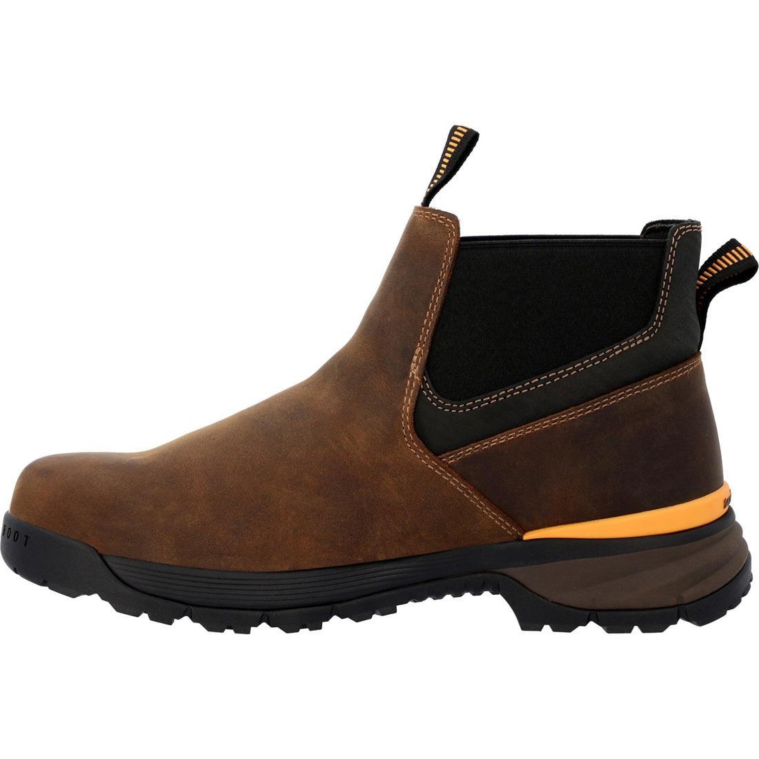 Waterproof Chelsea Work Boots for Men - Slip Resistant Safety Shoes for Construction & Outdoor Work - Comfortable & Durable Work Boots for Winter, Hiking & Heavy Duty Jobs