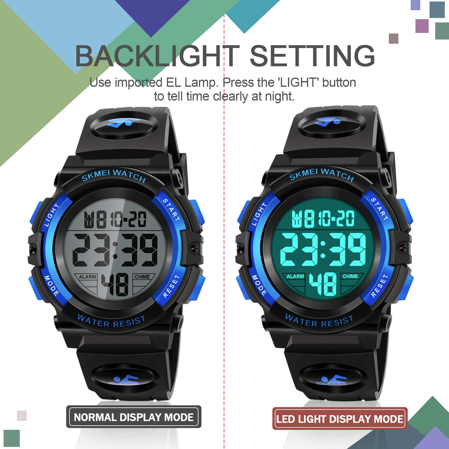 ATIMO Kids Digital Sports Watch - Waterproof, Shockproof, LED Backlight - Perfect for Boys & Girls - Ideal for School, Sports, and Outdoor Activities
