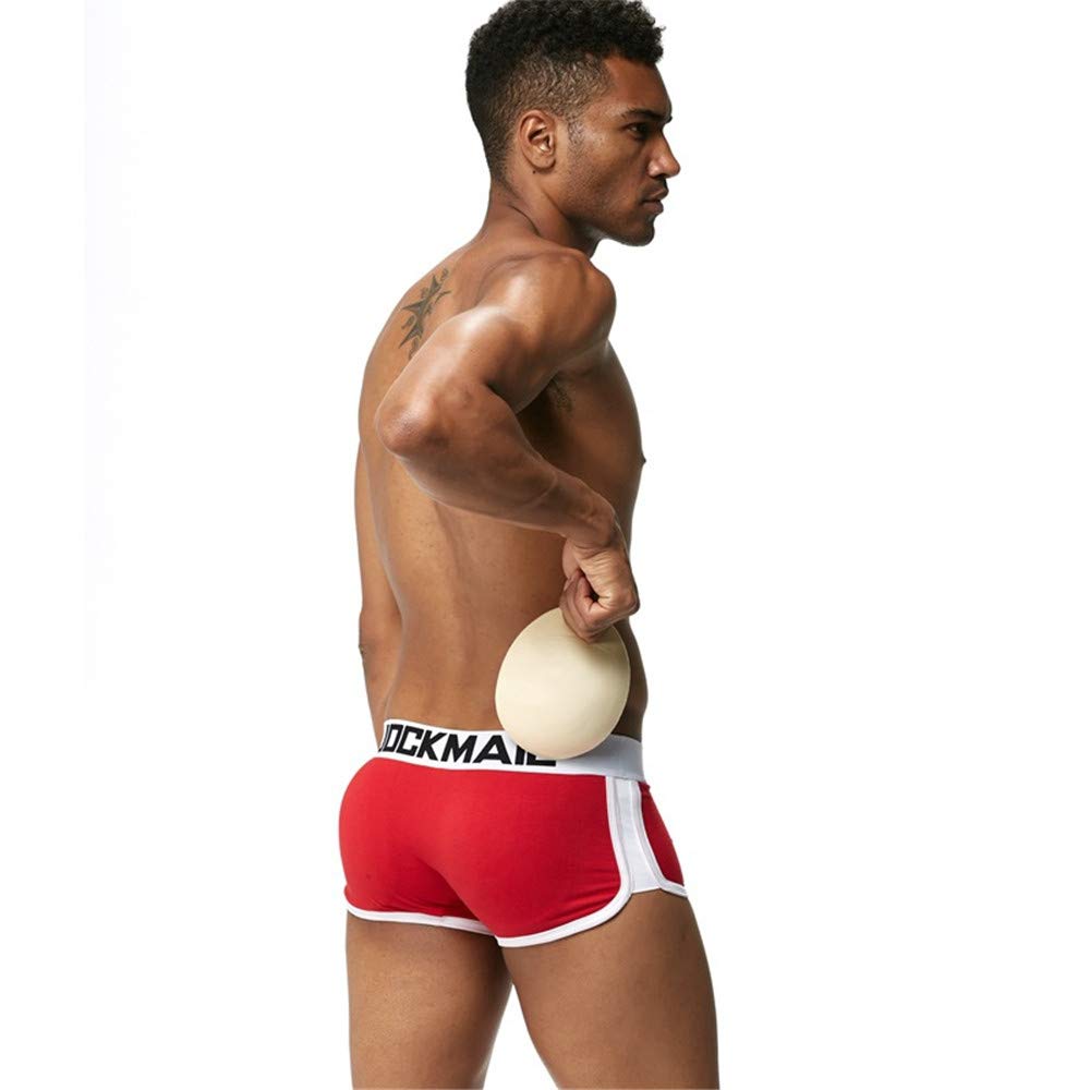 JOCKMAIL Men's Cotton Push-Up Boxer Briefs - Hip Enhancer Underwear for Daily Comfort