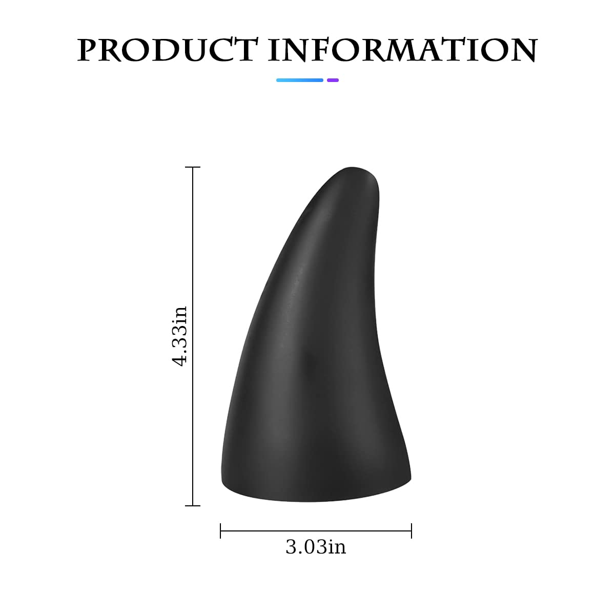 2PCS 3D Devil Horn Car Stickers - Anti-Collision Protectors for SUV, Truck & Auto - Black