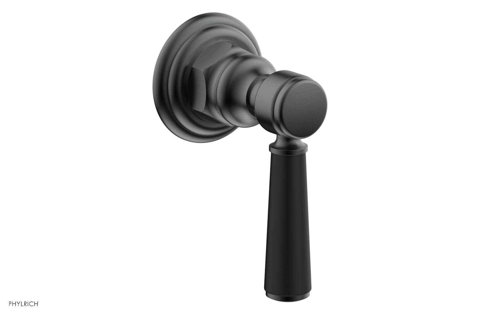 HEX TRADITIONAL / HENRI Volume Control Diverter Valve - Satin Black Lever Handle (Model 500-36) - Perfect for Bathroom & Shower Fixture Replacement