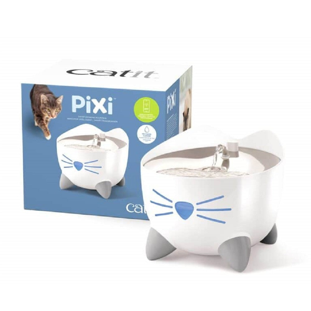 Pixi Pet Water Fountain - Automatic Cat & Dog Drinking Fountain with Quiet Pump, 2.5L Capacity - Perfect for Home, Office, or Travel Use