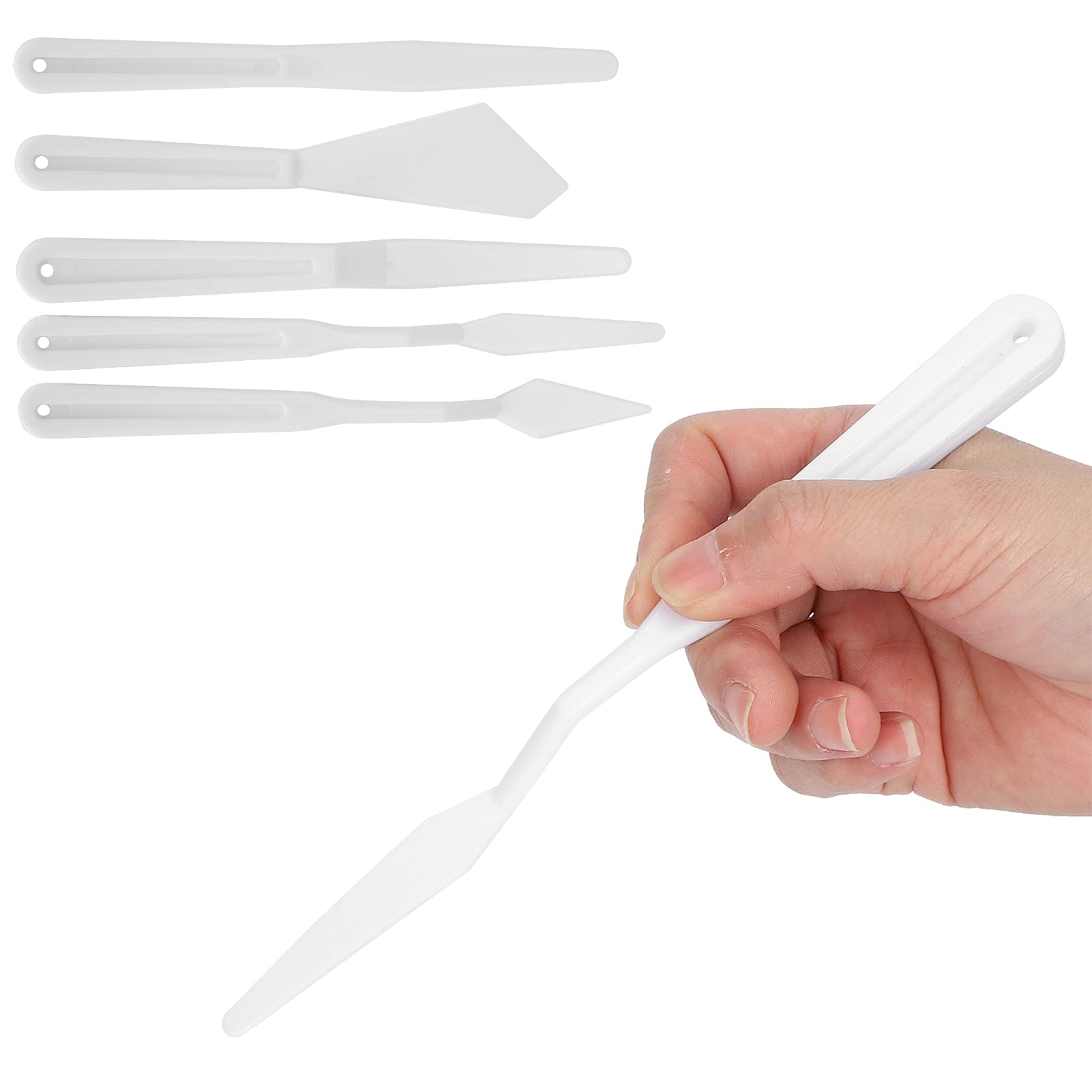 Jazar Artist Painting Spatula - Professional Oil Painting Palette Knife with Ergonomic Plastic Handle - Perfect for Art Students, Canvas Texture Creation & Oil/Acrylic Painting Techniques