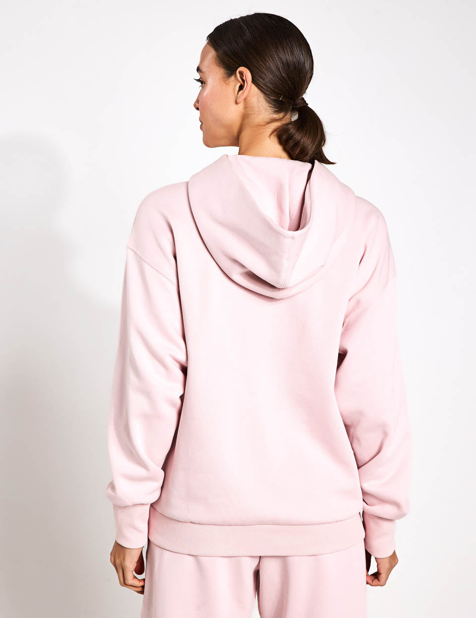 ALL SZN Fleece Loose Hoodie for Women - Cozy Oversized Pullover Sweatshirt in Sandy Pink | Perfect for Casual Wear, Lounge & Outdoor Activities