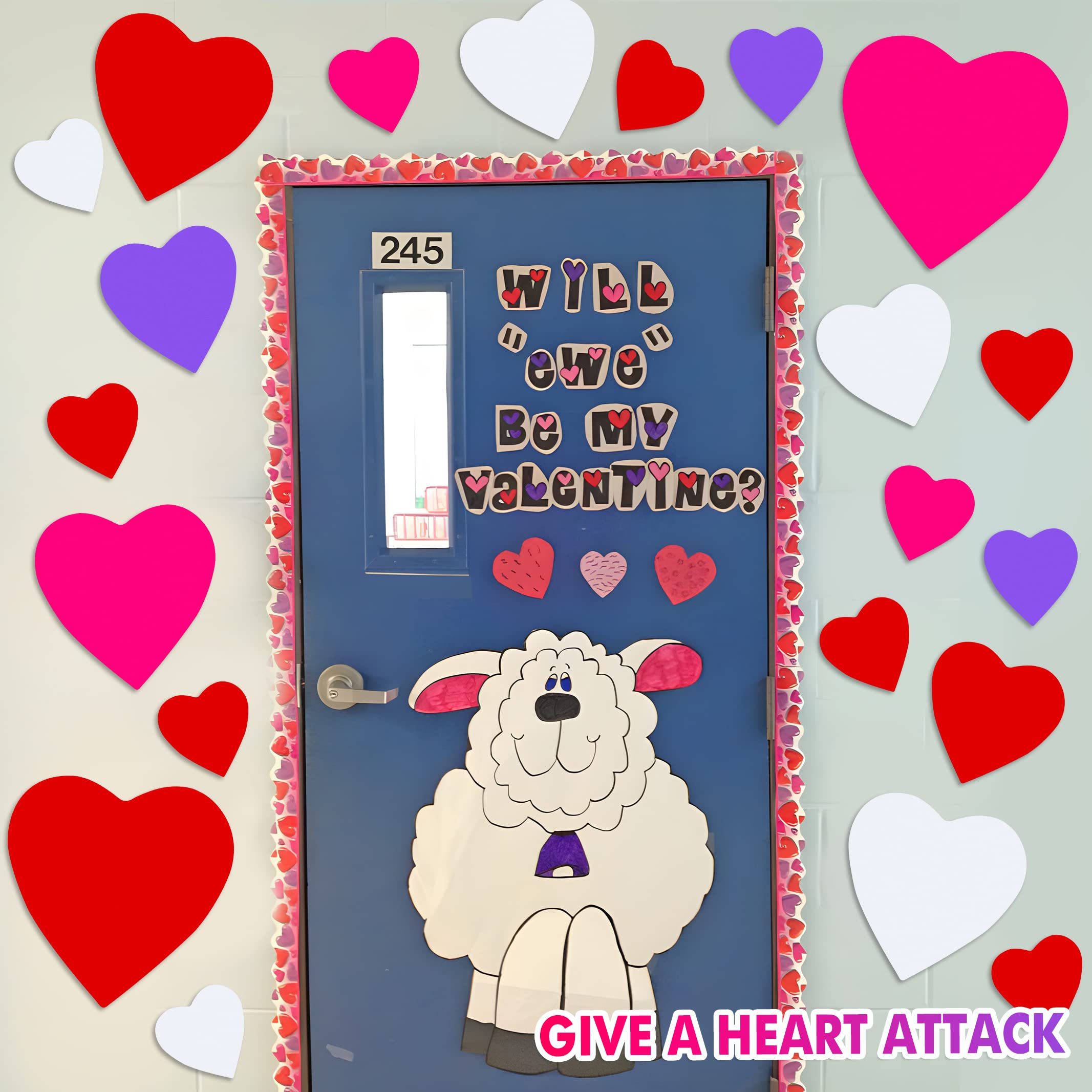 120 Pieces Heart Cutouts Paper Hearts - 4 Sizes Large Heart Cutouts for Valentine's Day Crafts (Red, Pink, White, Purple) - Perfect for DIY Scrapbooking, Party Decorations, Classroom Activities & Romantic Gift Wrapping
