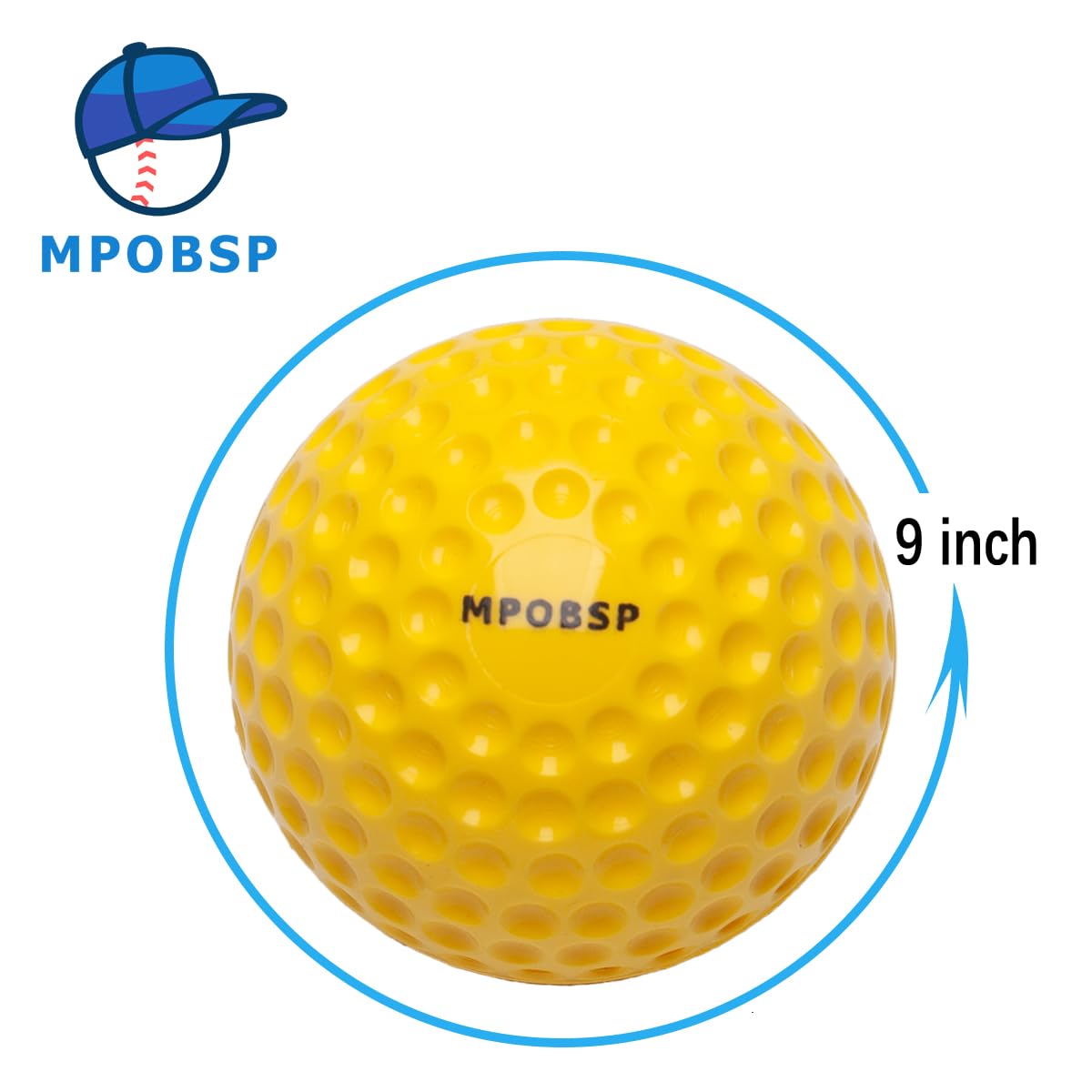 **12-Pack Yellow Dimpled Practice Baseballs (105g) - Ideal for Pitching Machines, Team Sports & Baseball Training | Durable for Outdoor Practice & Player Drills**