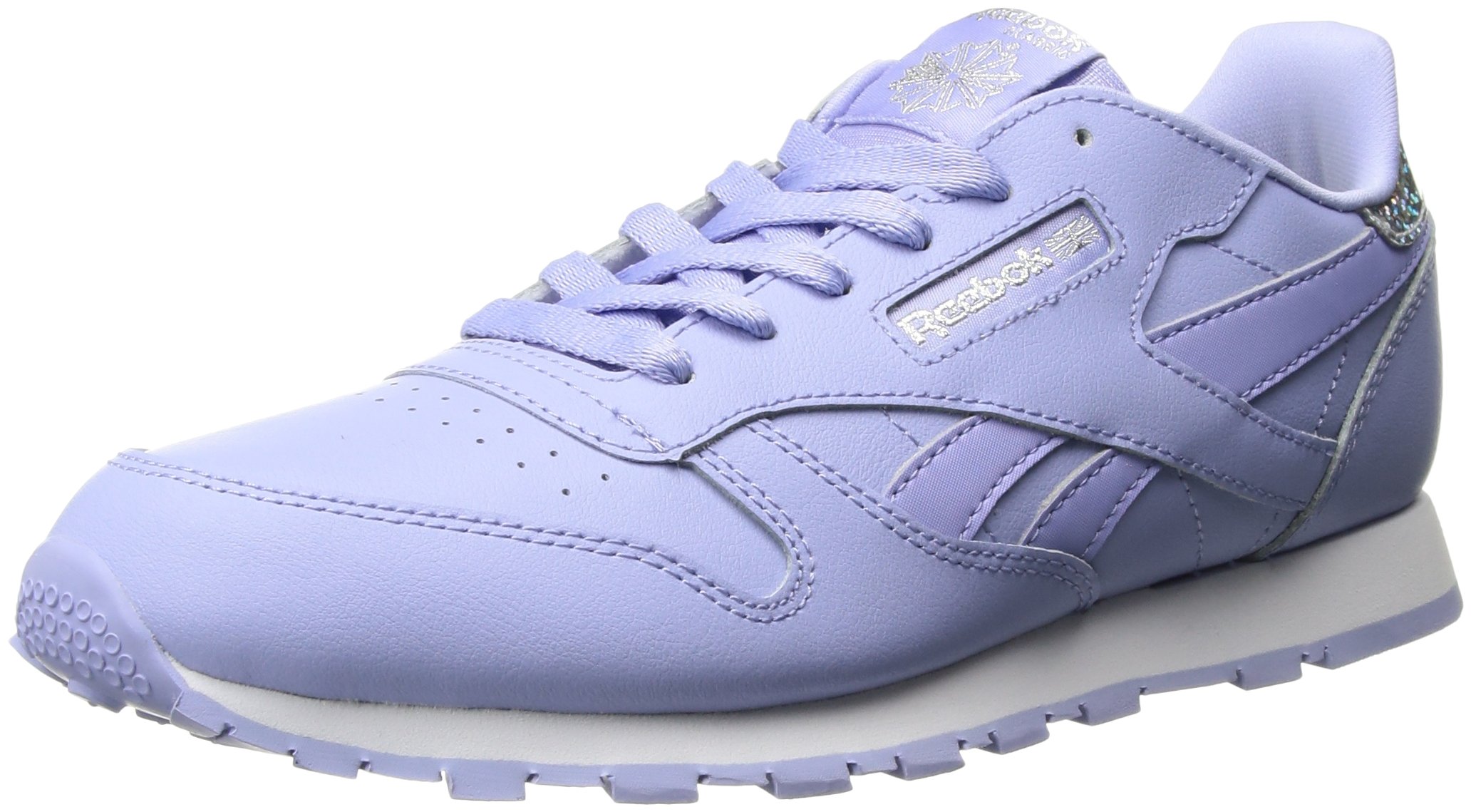 Reebok Classic Leather Pastel Sneakers for Kids - Lilac Glow/White - US 5.5 - Comfortable & Stylish for School, Play & Everyday Wear