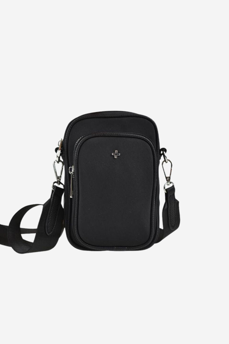 Stylish Black Nylon Crossbody Bag with Silver Hardware - Perfect for Everyday Use, Travel & Shopping