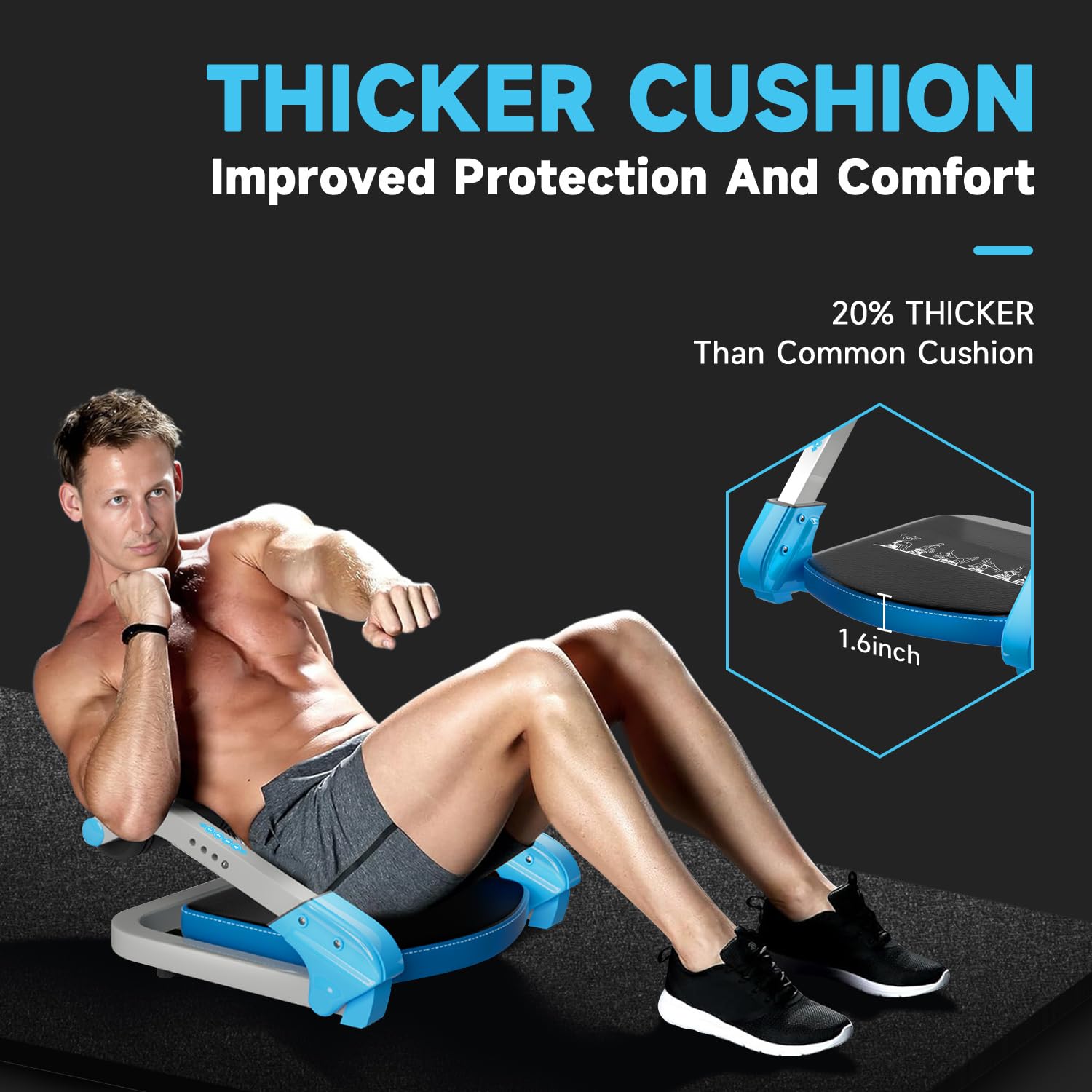 Ab Trainer & Crunch Machine - 4 Adjustable Resistance Ab Workout Equipment for Home Gym, 350 LBS Capacity Sit Up Machine with Automatic Rebound for Core & Stomach Exercises | Perfect for Home Fitness, Toning Abs & Full-Body Workouts