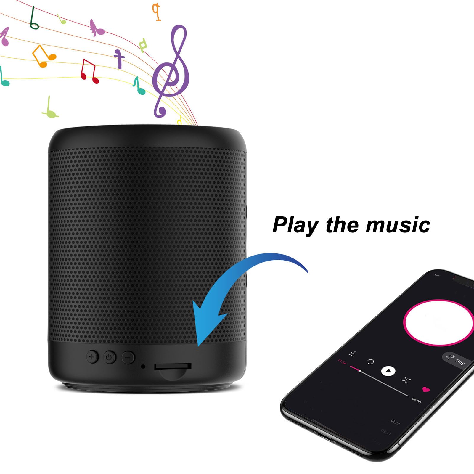 VBESTLIFE Hidden WiFi Camera with Stereo Speaker - 140° Wide Angle HD Night Vision, Bluetooth Speaker, App Control & 4500mAh Battery - Perfect for Home Security, Office Monitoring & Baby Monitoring
