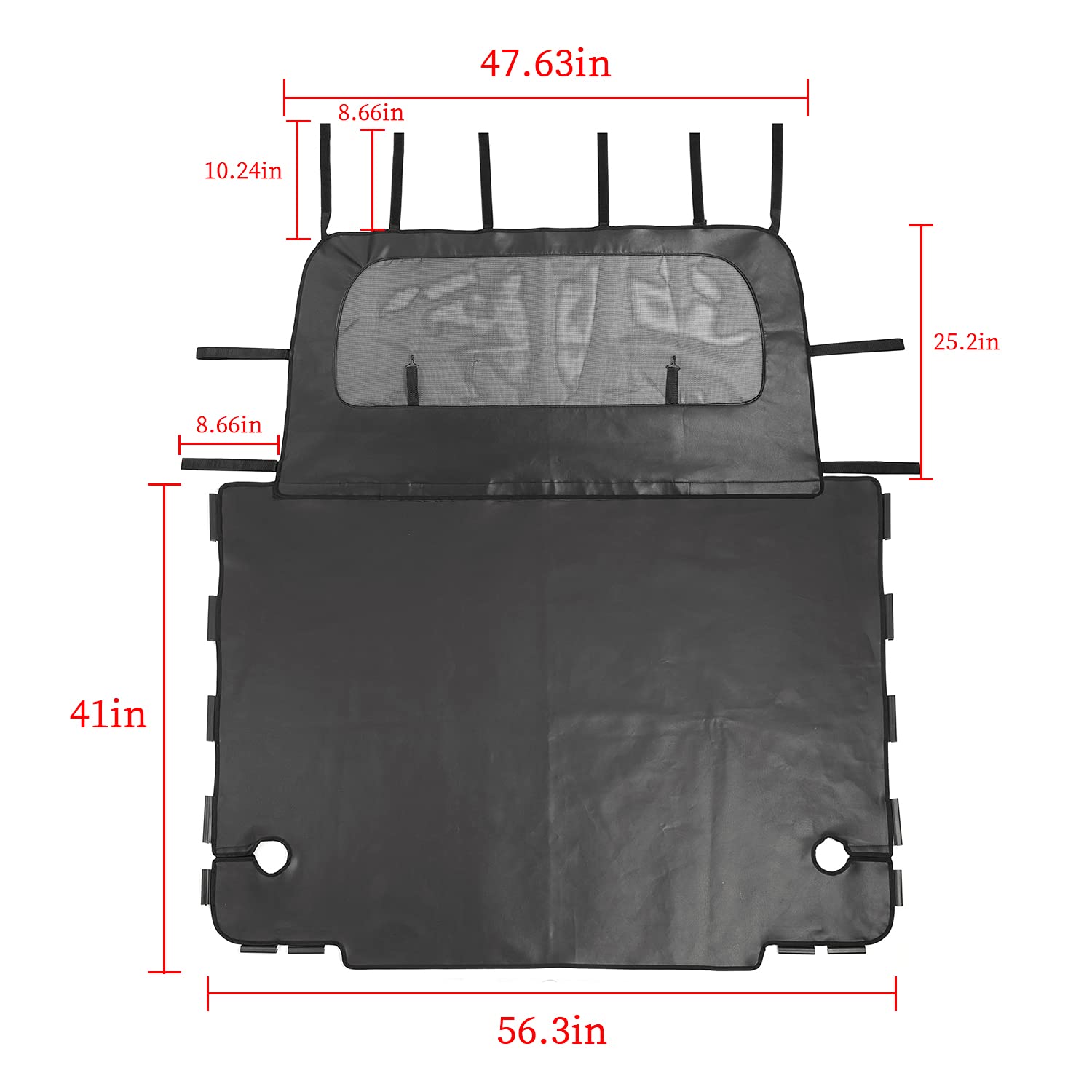 Premium Leather Cargo Mat Cover for 1997-2006 Jeep Wrangler TJ - Heavy Duty Seat Protector, Waterproof Trunk Liner - Perfect for Off-Roading, Camping & Outdoor Adventures
