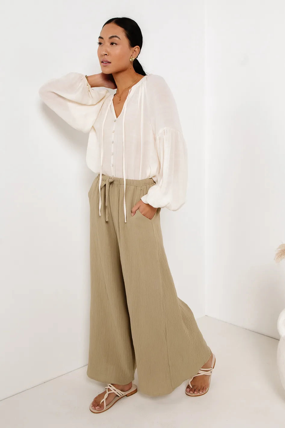 Elegant Ivory Blouse - Head In The Clouds Style | Women's Fashion Top for Office, Date Night & Special Occasions | Final Sale