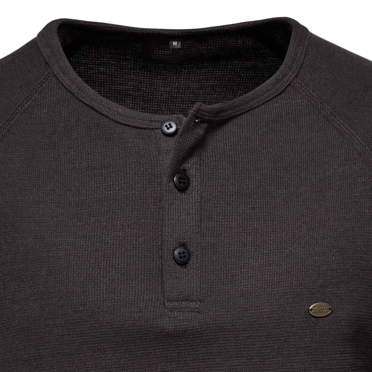 Men's Long Sleeve Waffle Henley Shirt - Soft Casual Thermal T-Shirt for Men | Perfect for Fall, Winter & Layering Outfits
