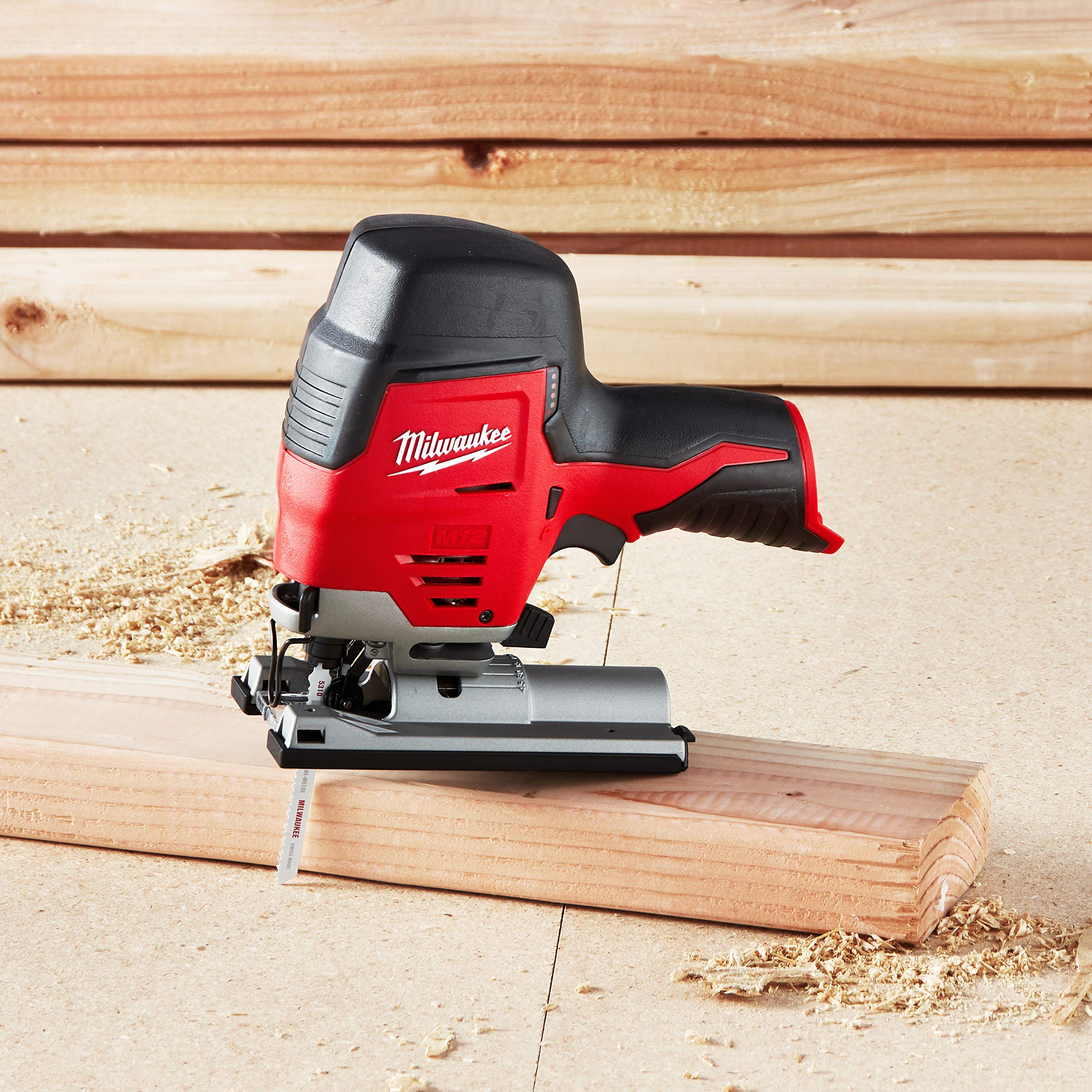 Milwaukee 2445-20 M12 Cordless Jig Saw Tool Only - Perfect for Woodworking, DIY Projects & Home Renovations