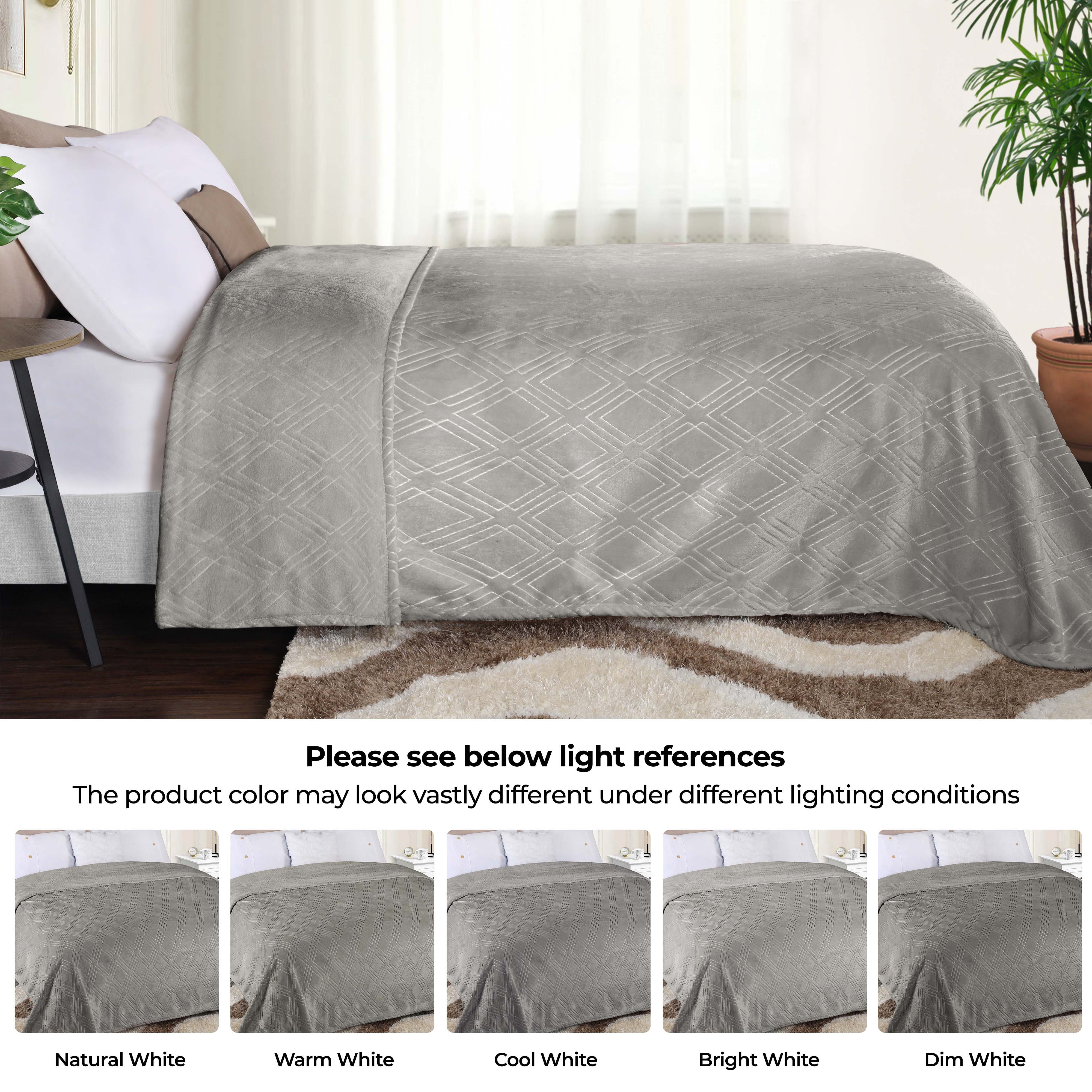 Premium Alaska Diamond Plush Fleece Blanket - Ultra Soft & Cozy Throw for Bed, Sofa, and Travel - Warm Winter Blanket for Home, Office, and Camping