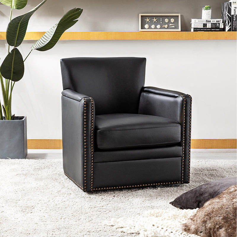 Gloria Genuine Leather Swivel Chair - 360° Rotating Office Chair with Adjustable Height for Home & Office Workspace - Perfect for Conference Rooms, Study Desks and Executive Offices
