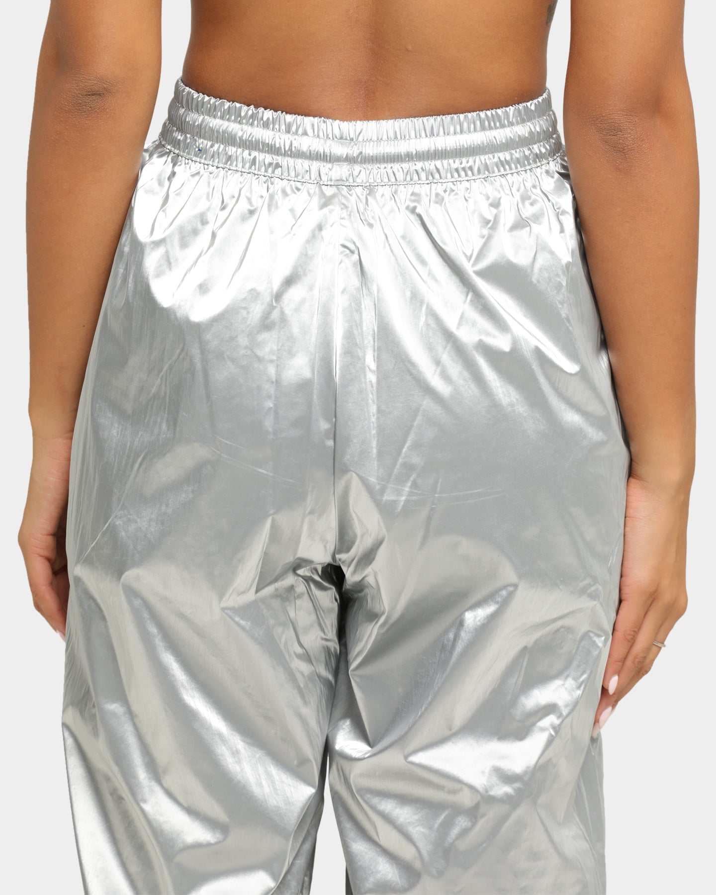 Adidas Women's Japona Track Pants - Metallic Silver Athletic Joggers for Running, Yoga & Lounge Wear