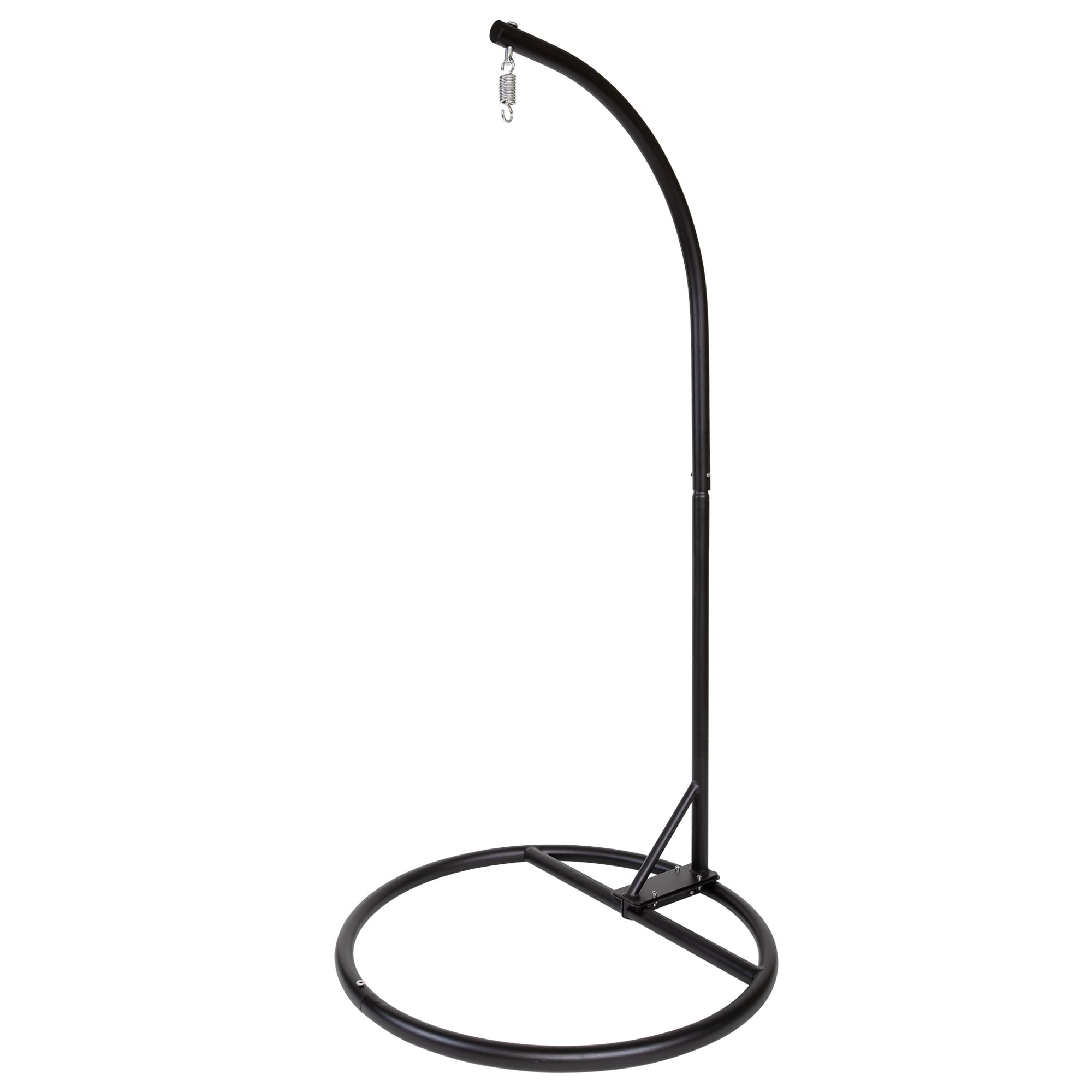 Heavy Duty Powder Coated Round Base Hammock Stand for Indoor & Outdoor Use - Durable Hanging Stand for Hammock Chairs (Black) | Perfect for Patio, Garden, Backyard Relaxation & Porch Swing