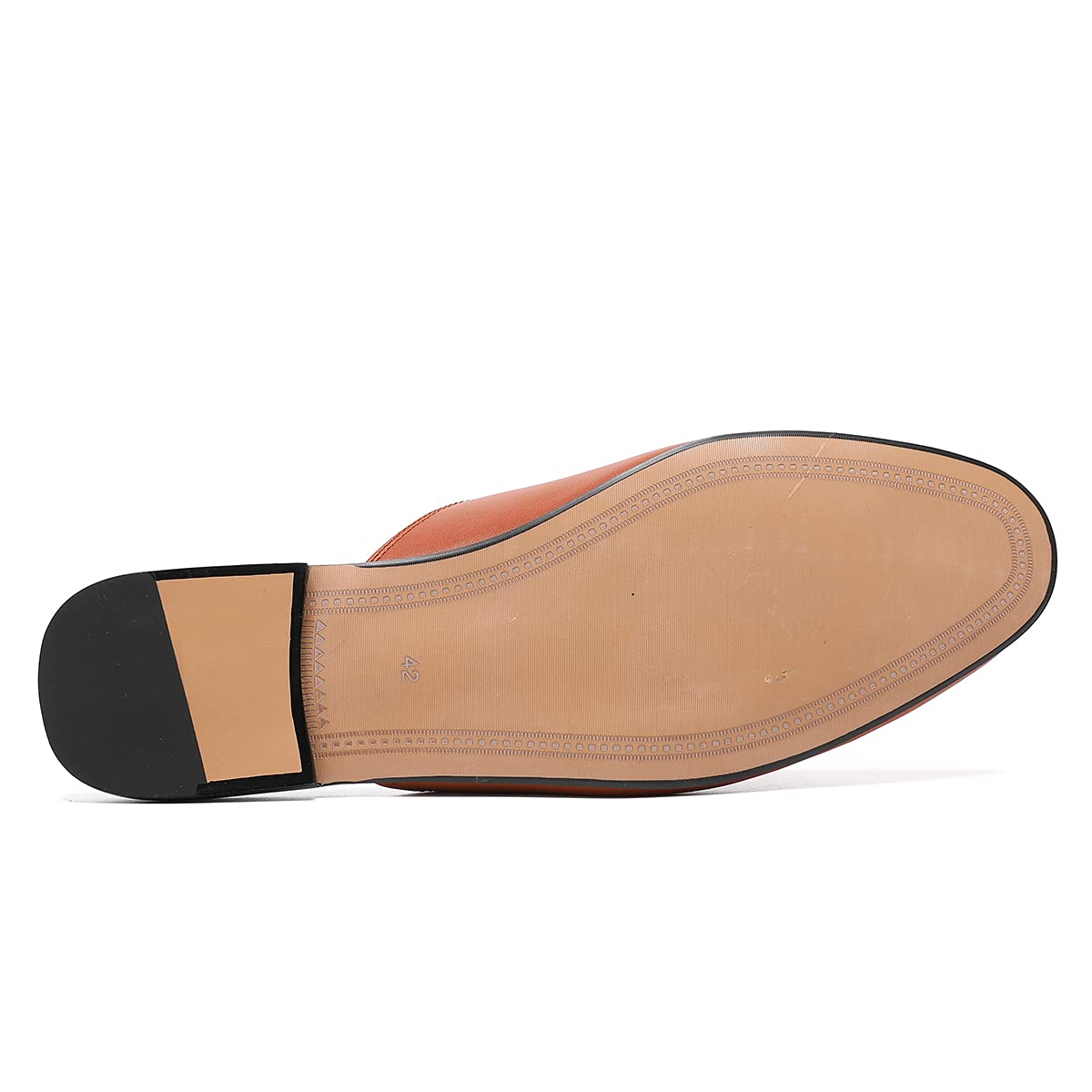 Genuine Leather Men's Mules Clog - Slip On Backless Loafers & Casual Slippers (Tan, Size 8) - Comfortable House Shoes for Indoor/Outdoor Wear