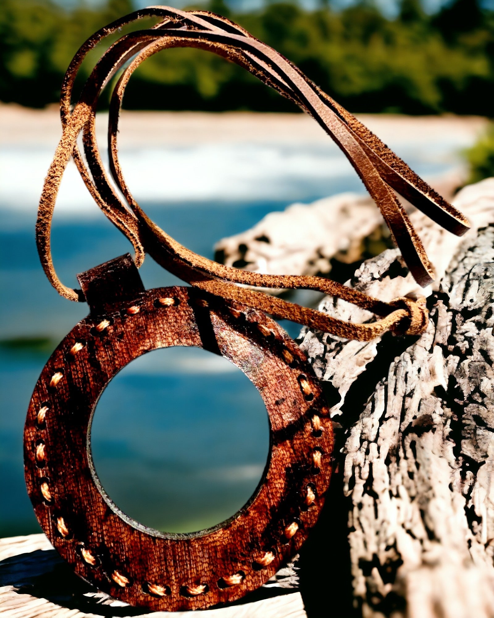 Handmade Indian Leather Magnifying Glass - Custom Engraving Available | Vintage Artifact for Reading, Collecting & Home Decor