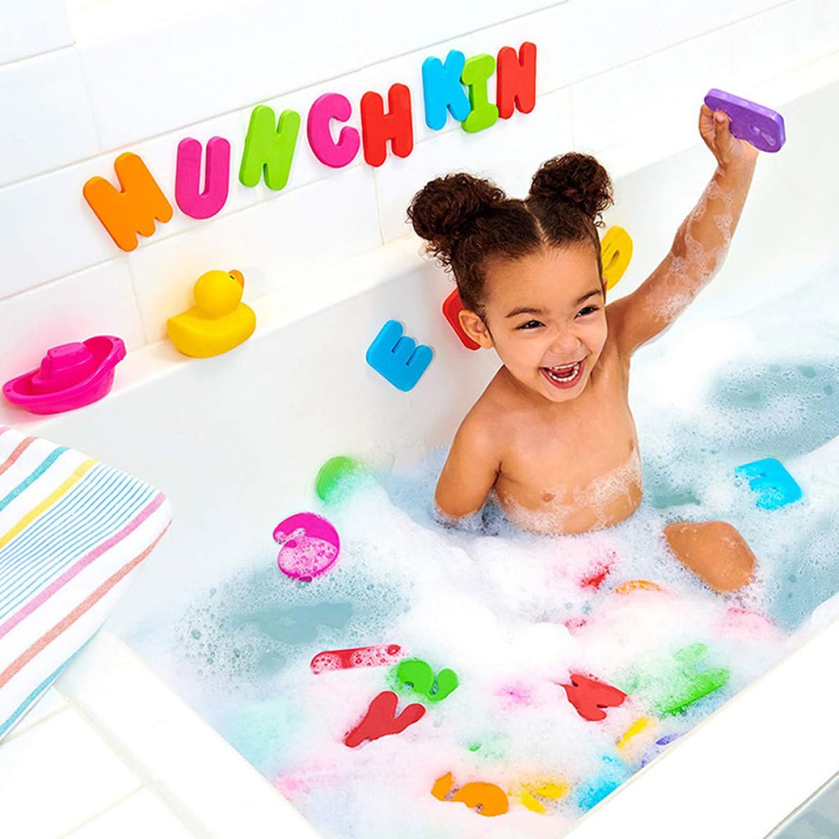 UPKOCH Alphabet Bath Toys for Toddlers - 36pcs Colorful EVA Foam Letters, Early Learning Educational Toys for Kids, Perfect for Bath Time Play & Preschool Learning Activities