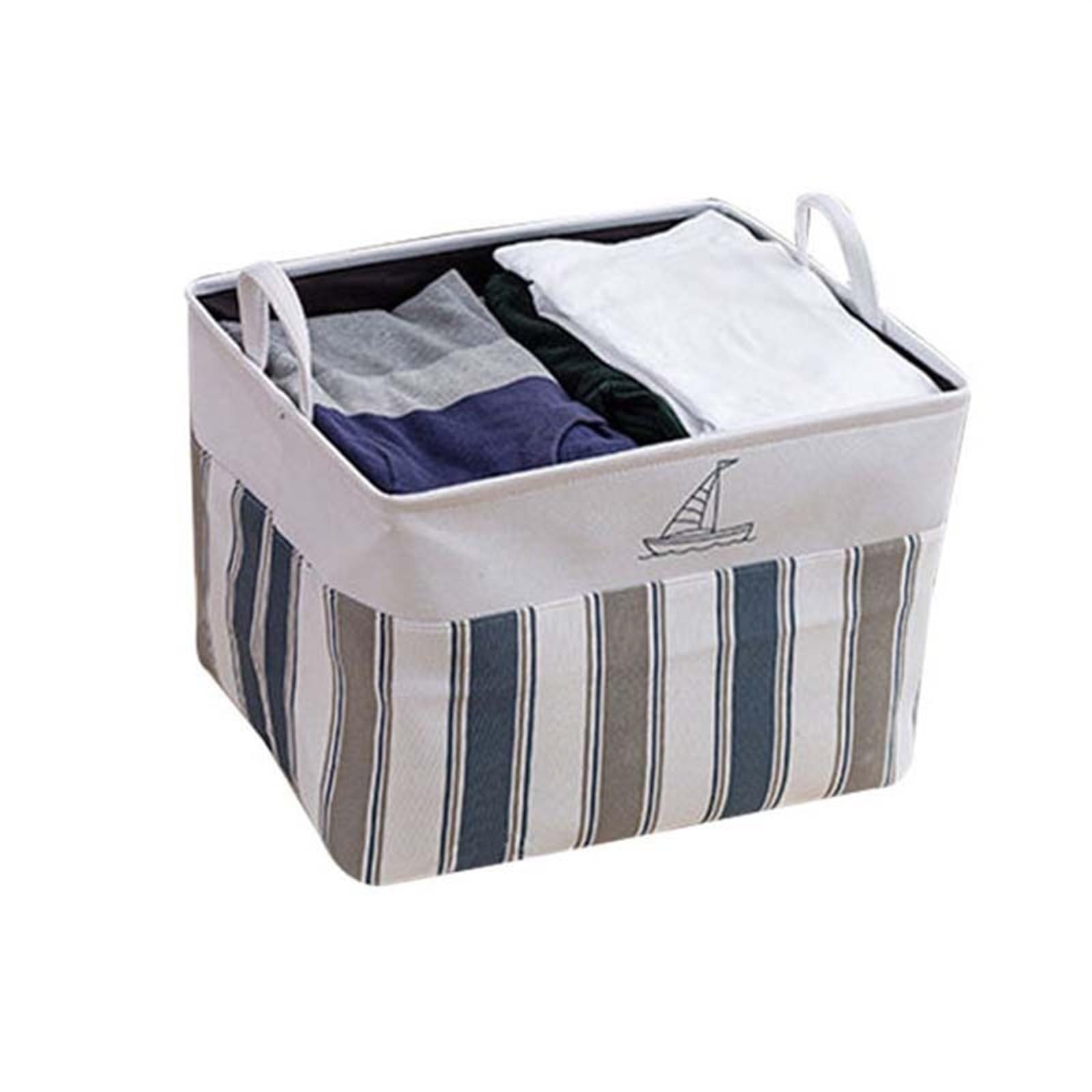Foldable Fabric Storage Baskets with Handles - Sturdy Cube Storage Box for Home Organization, Closet, Nursery & Office Use