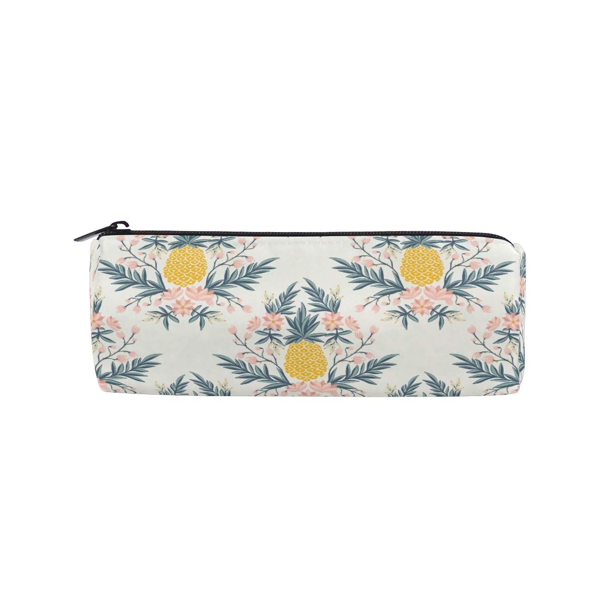 Husky Pineapple Flower Pencil Case - Cute Zippered Pouch for Pens, Makeup & Stationery - Perfect for School, Office & Travel Accessories