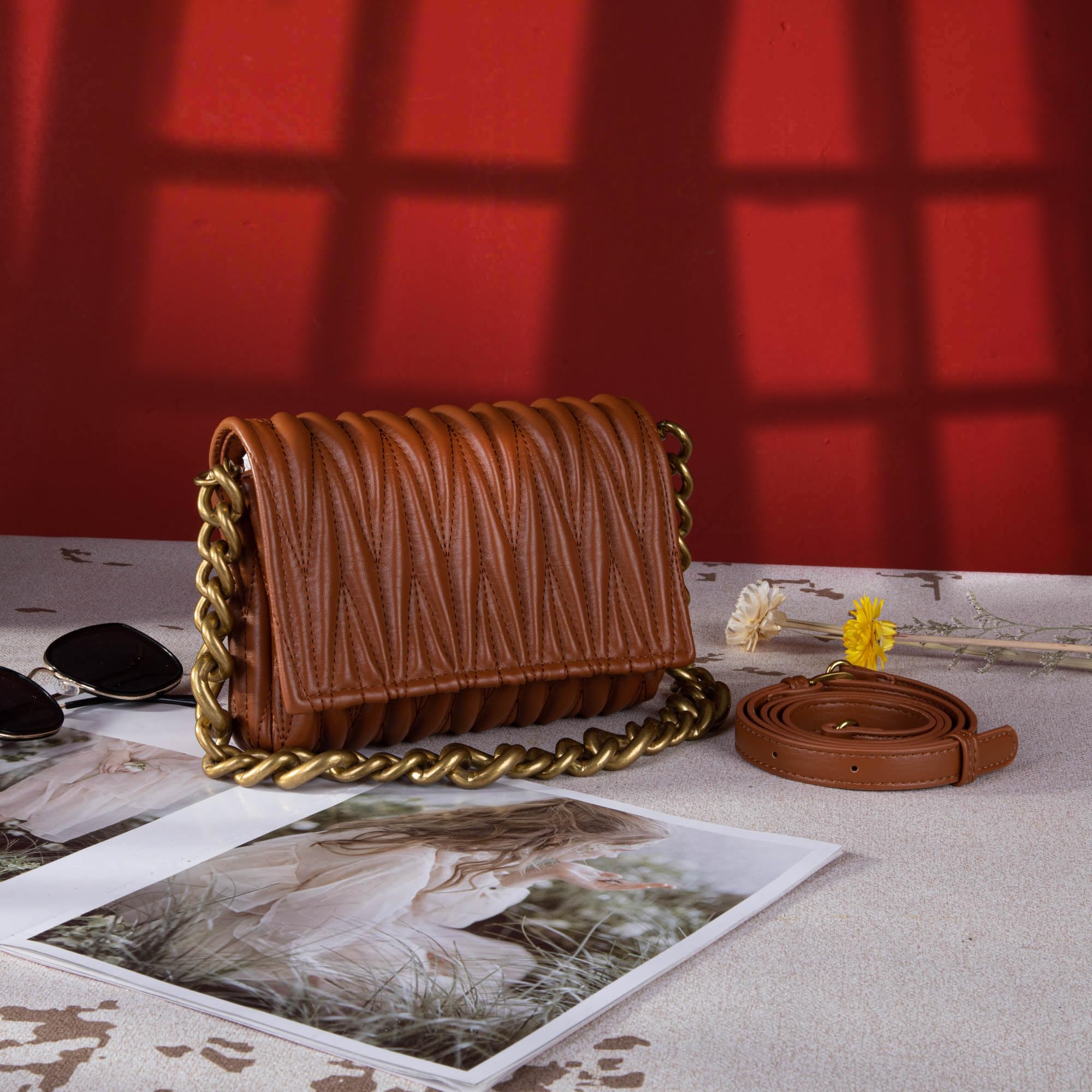 Montana West Quilted Crossbody Bag for Women - Stylish Small Purse with Top Handle - Perfect for Work, Travel & Everyday Use