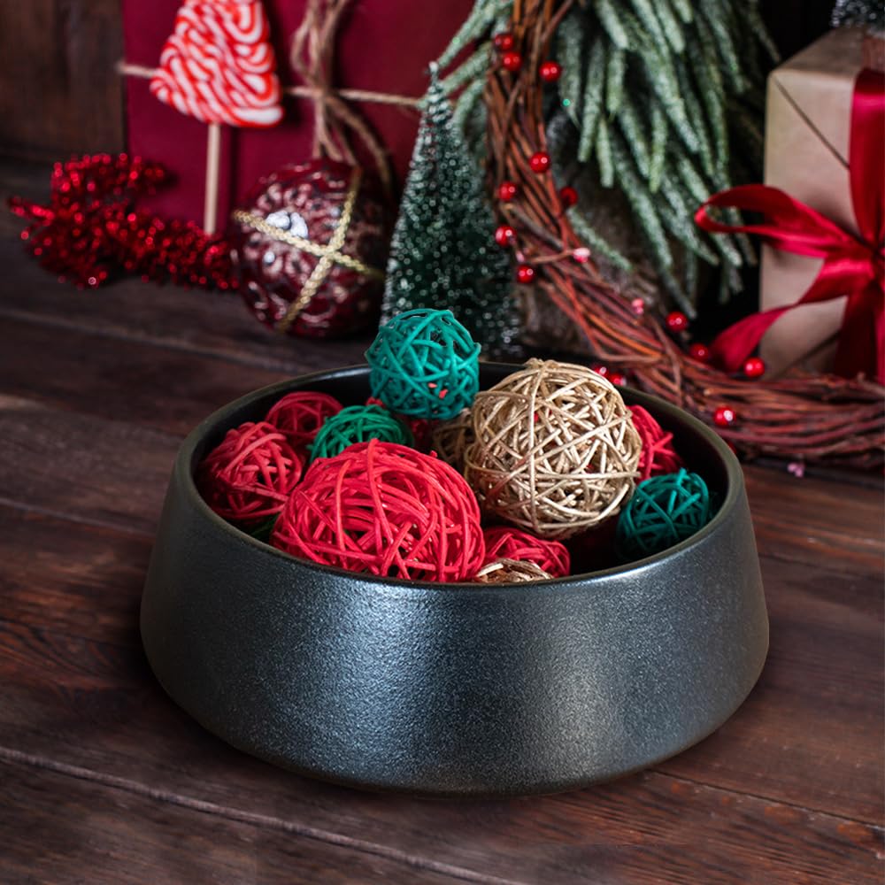Qingbei Rina Christmas Wicker Rattan Balls - 20 PCS Decorative Orbs in Red, Green & Gold for Xmas Vase Fillers, Centerpieces & Bowl Decor | Perfect for Holiday Home Decor, Table Settings & Festive Gift Wrapping