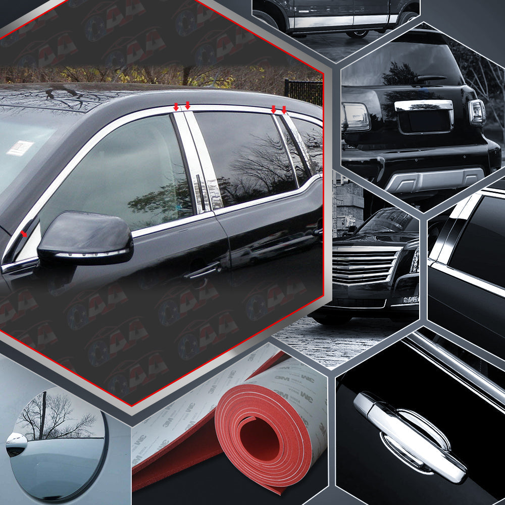 10pcs Stainless Steel Pillar Post Trim for Lincoln MKT - Durable Car Exterior Accessories for Enhanced Vehicle Appearance | Perfect for Auto Detailing & Customization