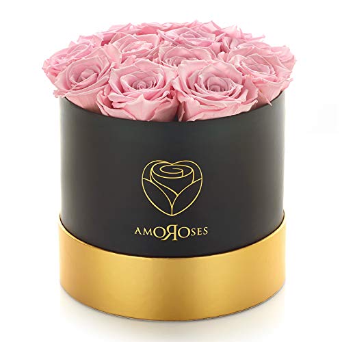 Scatola Nera Con Rose Rosa