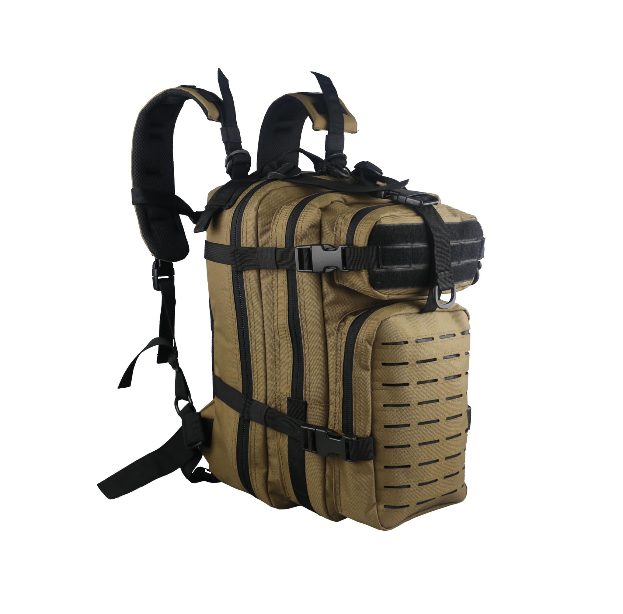 Lightning X Stocked EMS/EMT Trauma & Bleeding First Aid Responder Medical Backpack Kit with Pouches - Tan | Emergency Medical Supplies for First Responders, Outdoor Adventures & Disaster Preparedness