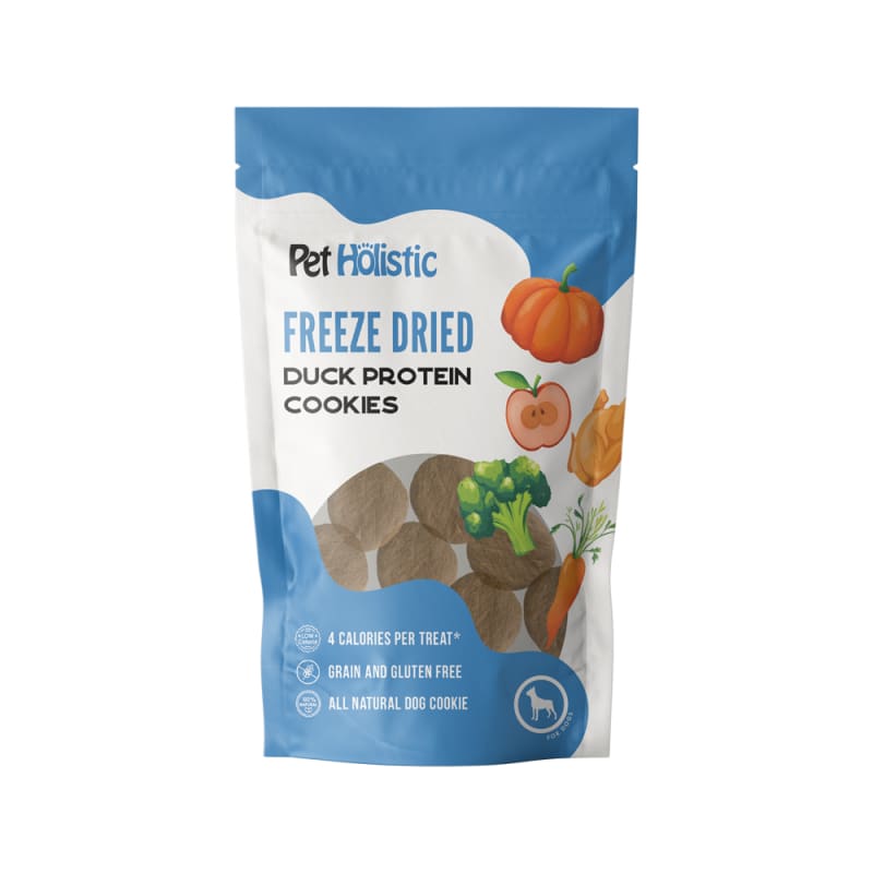 Premium Freeze-Dried Duck Protein Dog Treats - Holistic Grain-Free Pet Snacks for Training & Dental Health - 2.8oz All-Natural Dog Food Topper - Perfect for Small & Medium Breeds