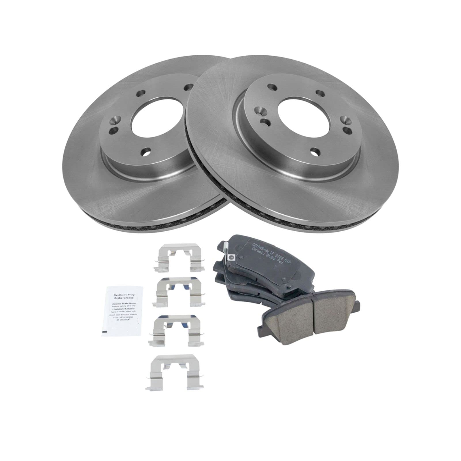 Premium Posi Ceramic Brake Pad & Rotor Front Set for Hyundai Elantra 2011-2023 | Low Noise & Dust-Free | High-Performance Braking for City Driving & Highway Commutes