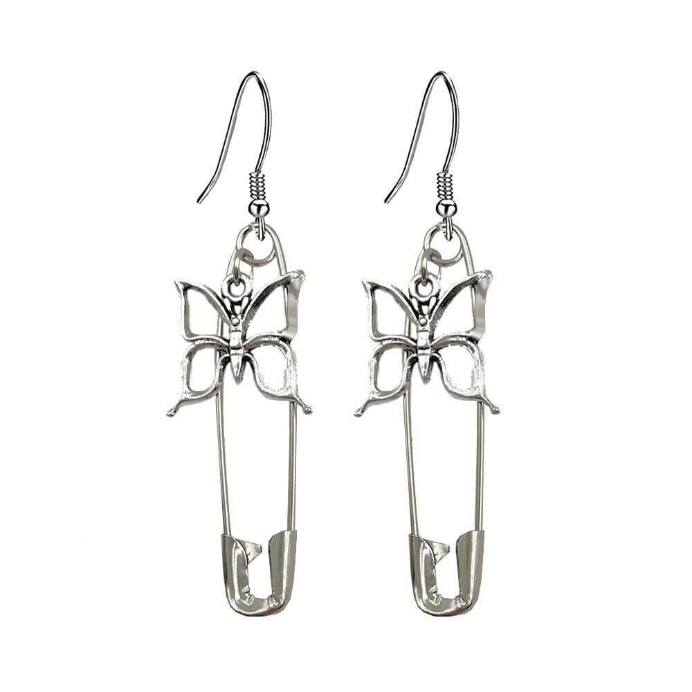 Minimalist Silver Plated Safety Pin Hoop Earrings for Women - Cartilage & Fashion Jewelry - Perfect Gift for Her | Everyday Wear, Parties & Special Occasions