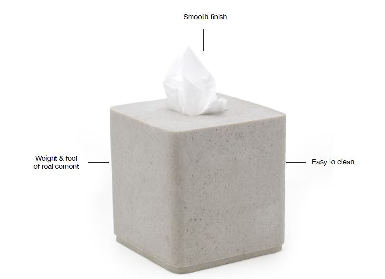 FOH Seattle Tissue Box Cover, 4-Pack - Decorative Fabric Tissue Box Holder for Living Room, Bedroom, and Bathroom
