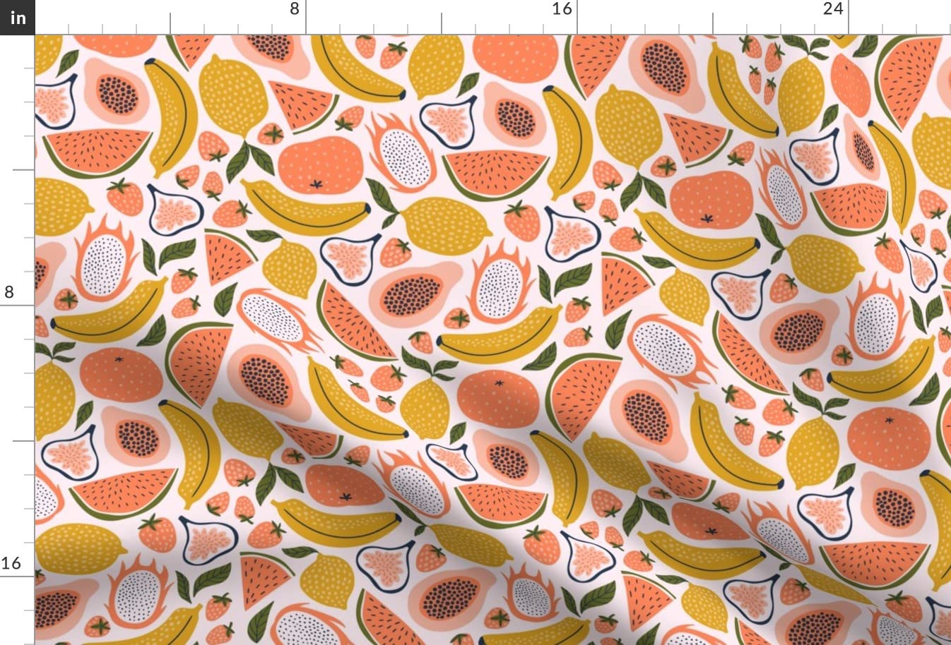 Summer Fruit Orange Citrus Printed Minky Fabric - Soft Plush Fat Quarter for Sewing Baby Blankets, Quilt Backing & DIY Home Decor - Spoonflower Premium Fabric for Nursery, Crafts & Cozy Projects