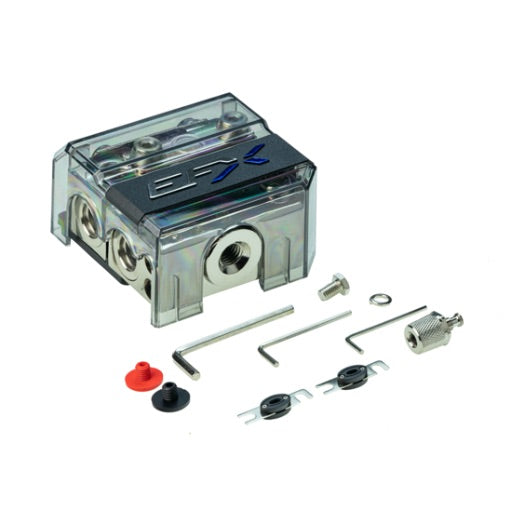 EFX by Scosche DUBCS Delta Ultimate Battery Clamp Fused with Side Post - Heavy Duty Car Battery Terminal for Trucks, SUVs & Marine Vehicles - Secure Power Connection for Audio Systems & Off-Road Adventures