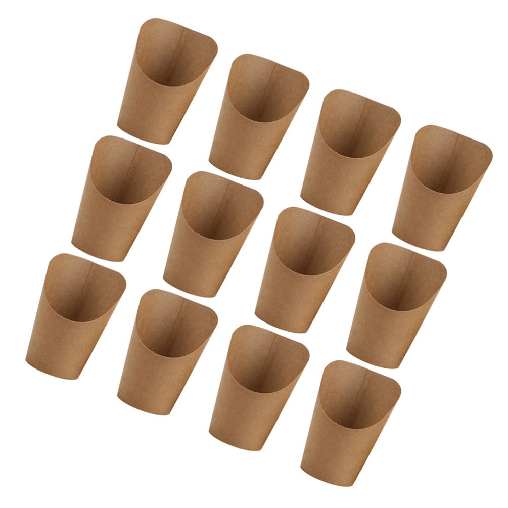 50-Pack Disposable French Fry Holder Cups - 16oz Paper Cones for Parties, Weddings, Events & Bouquets | Eco-Friendly Food Trays for Snacks, Finger Foods & Catering
