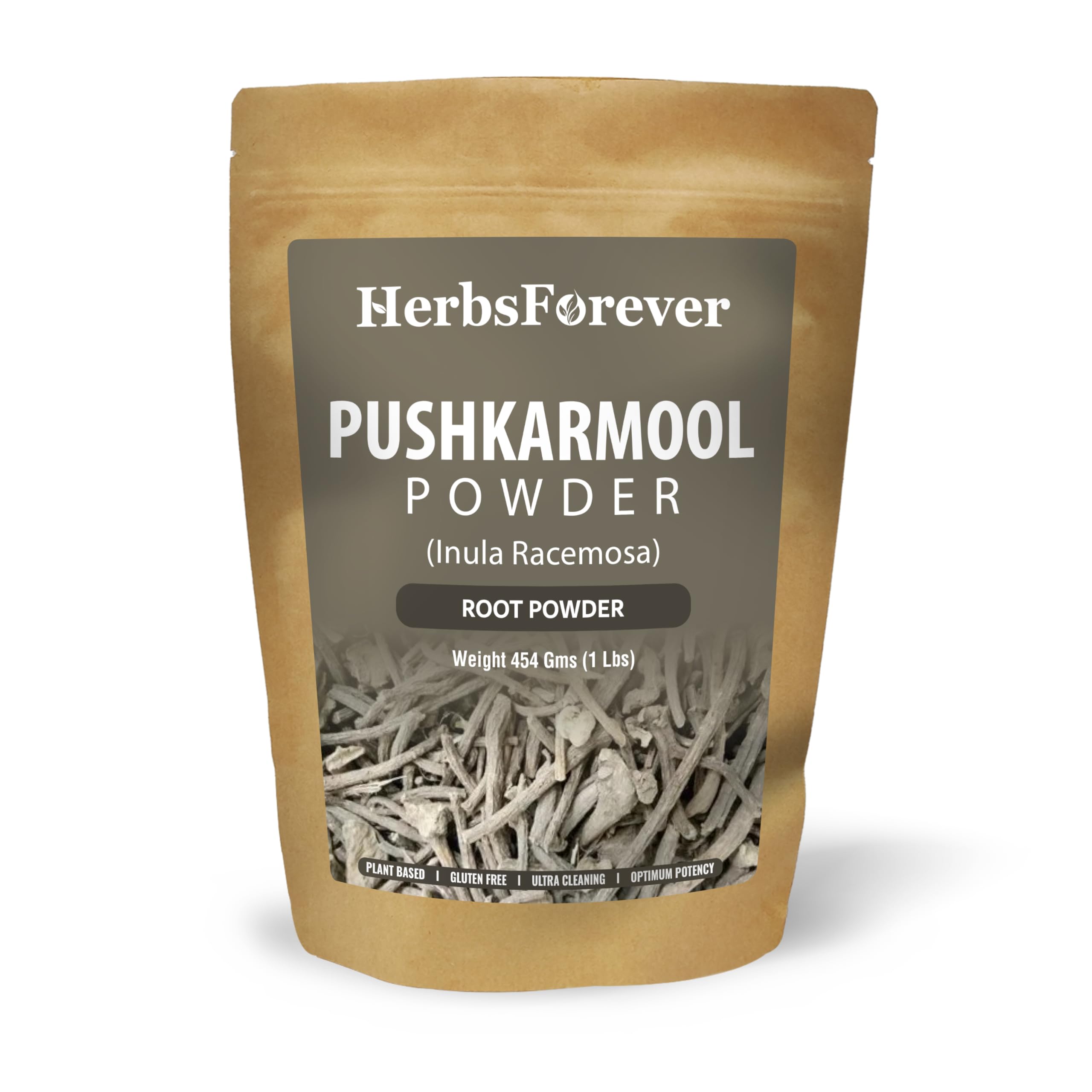 Organic Pushkarmool Powder (Inula Racemosa) - Non-GMO, Vegan, 16oz (454g) - Herbal Supplement for Respiratory Health & Ayurvedic Remedies