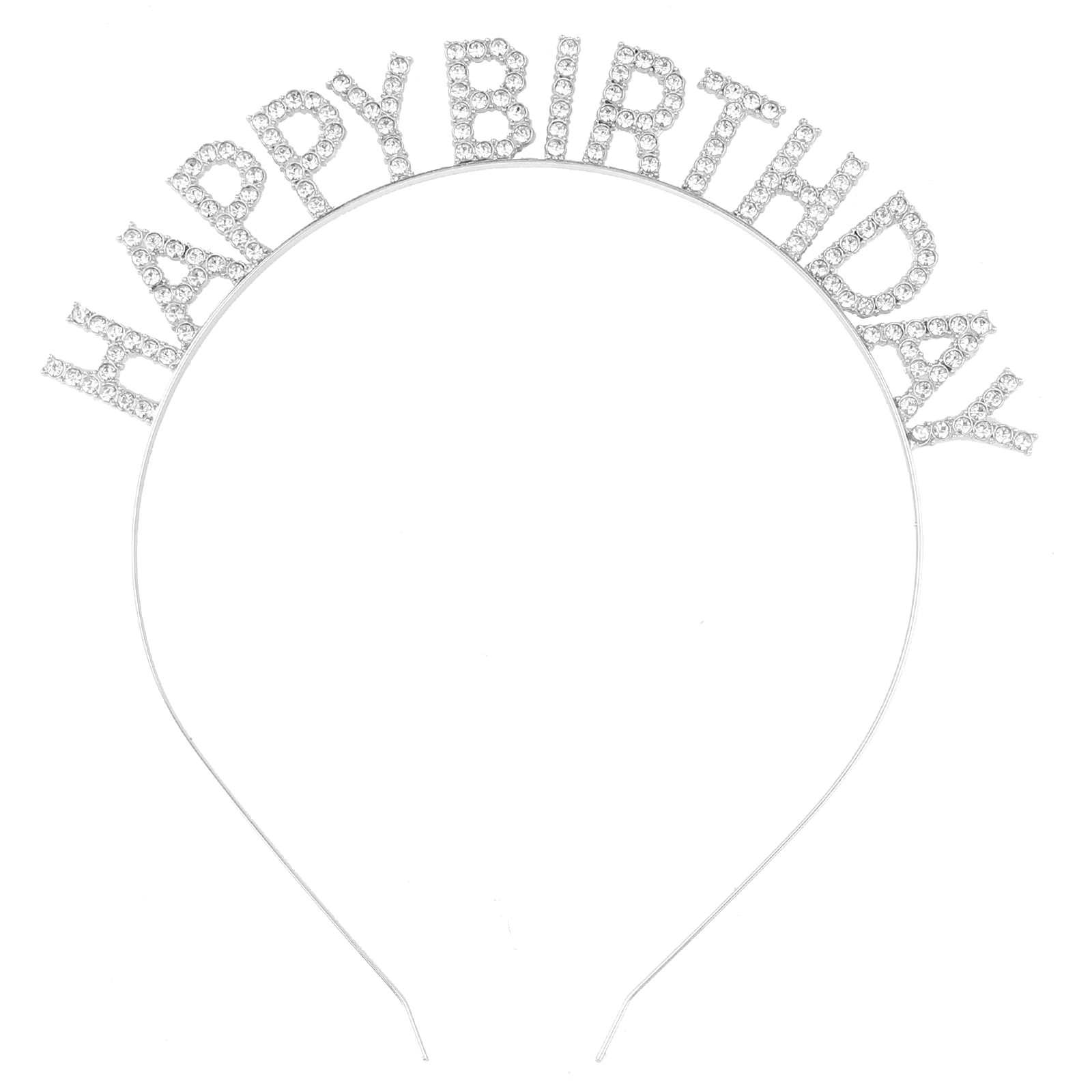 **CIEHER Rhinestone Birthday Tiara - Silver Queen Crown for Women & Girls | Elegant Birthday Headband & Party Accessories | Perfect for Birthday Celebrations, Bachelorette Parties & Special Events**