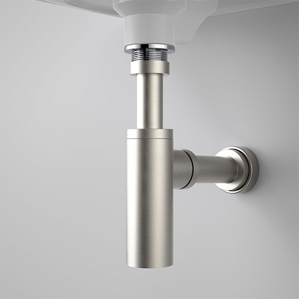 Caroma Urbane II 40mm Bottle Trap Brushed Nickel - Premium Bathroom Sink Drain for Modern Homes & Commercial Spaces