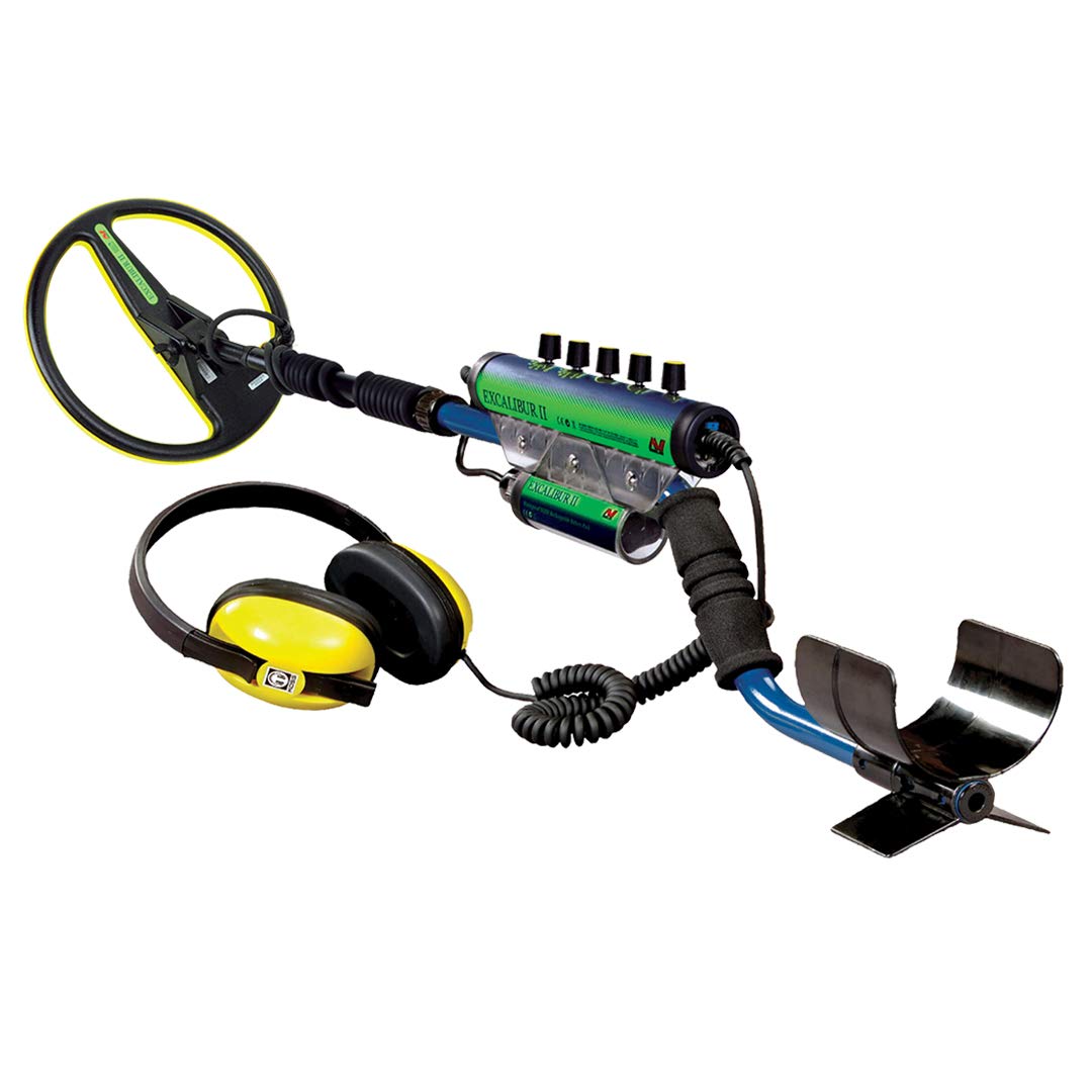 Minelab Excalibur II 1000 Metal Detector Bundle with Waterproof Headphones, Car Charger & Rechargeable Batteries - Perfect for Beach Hunting, Underwater Treasure Search & Gold Prospecting