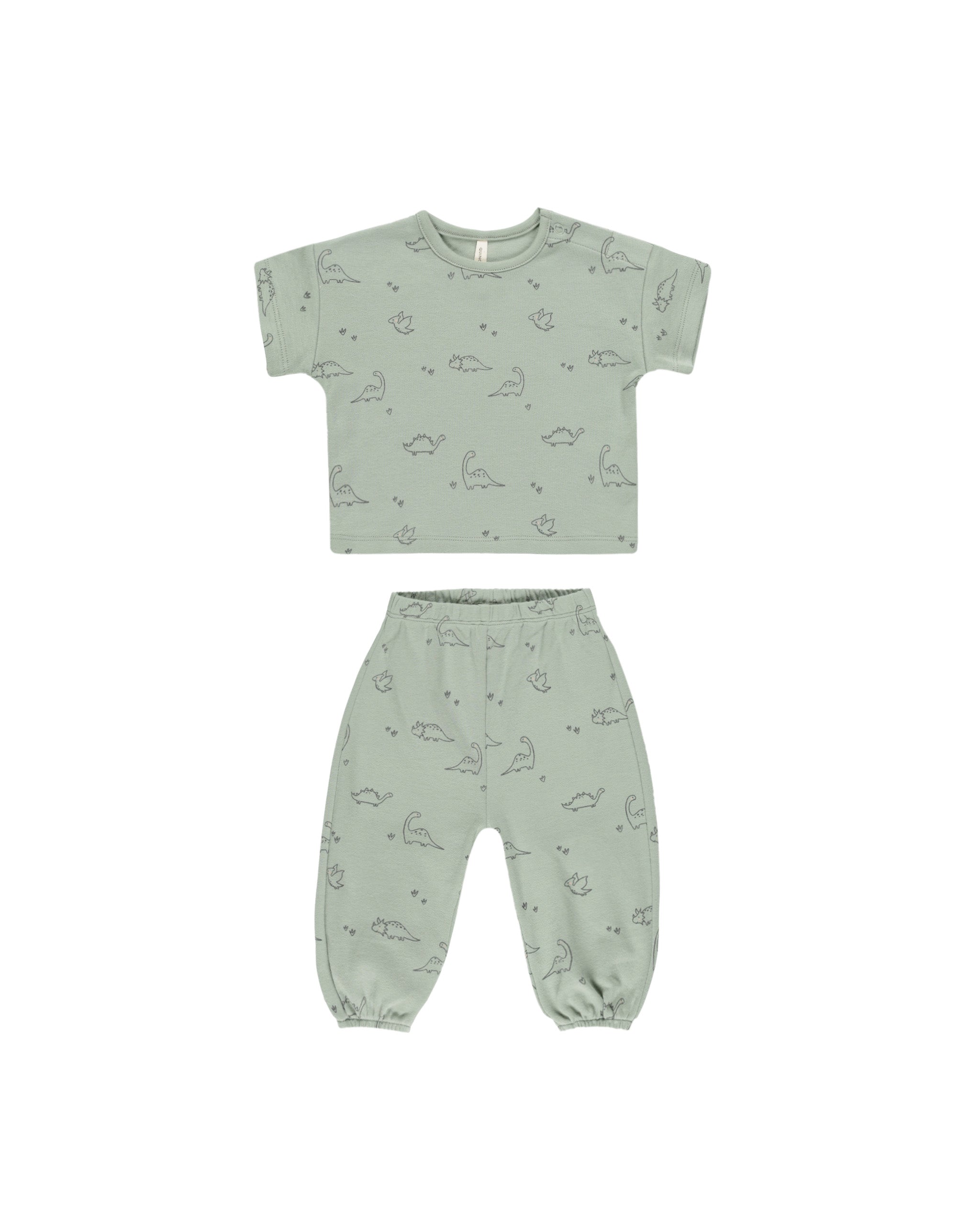 Quincy Mae Dinosaur Print Pants Set for Kids - Cute & Comfortable Dino Outfit for Boys & Girls - Perfect for Playdates, School & Casual Wear